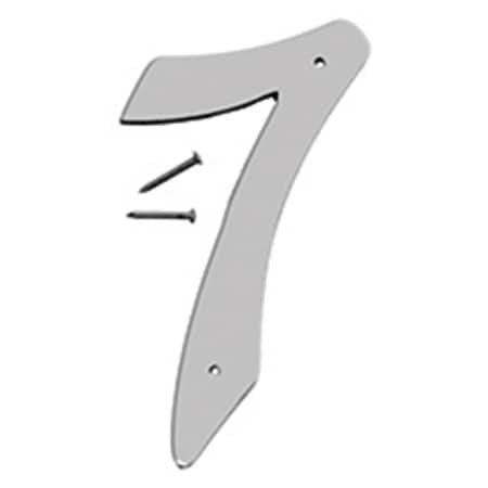 Hy-Ko 4 In Satin Nickel Finish Number 7, 10PK A31207